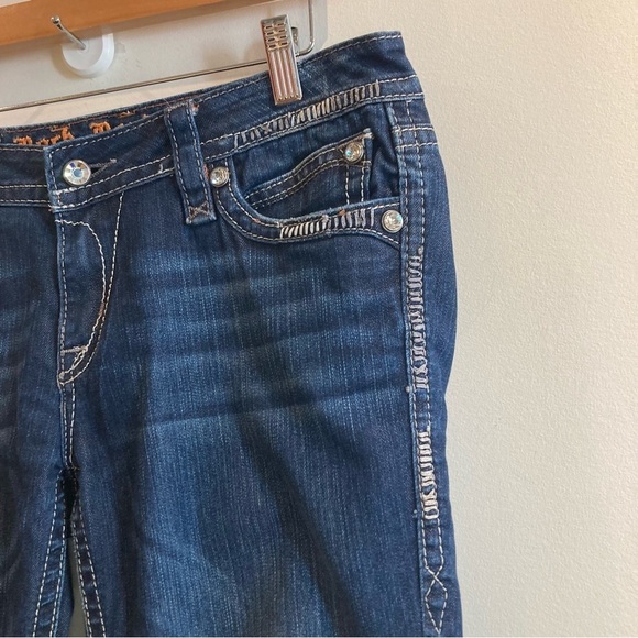 ROCK REVIVAL Sz 30 Kathy Embellished Rhinestone Slim Leg Skinny Mid-Rise Jeans - Picture 16 of 16